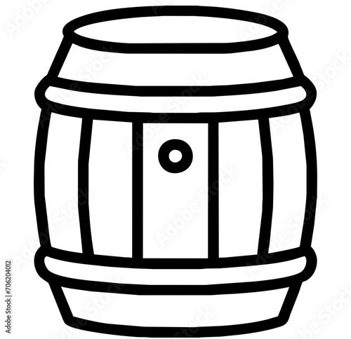 Barrel flat icon black adn white