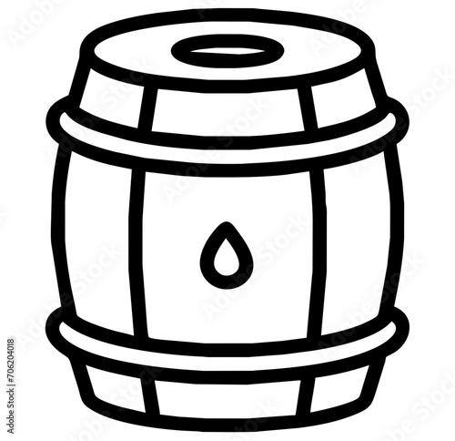 Barrel flat icon black adn white