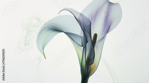  a close up of a flower with smoke coming out of the center of the flower and the back of the flower. photo