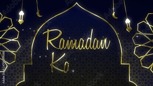 ramadan kareem islamic animation month of ramadan eid mubarok eid al fitr ramadan kareem gold background pattrn islam 4k photo