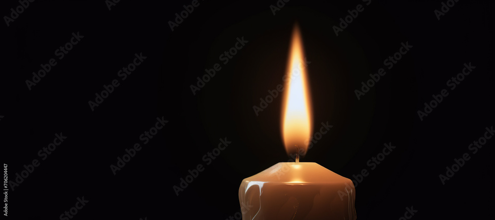 Fototapeta premium candle in the dark, light, dim 15