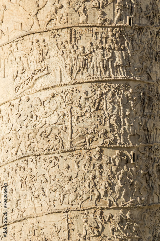 Trajan column in Rome, Italy