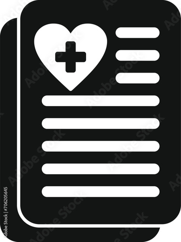 Heart paper aorta icon simple vector. Aged event body. Female disease