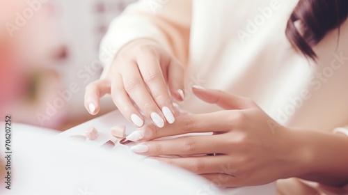 Elegant Hands Showcasing Beautiful Fresh Manicure Art