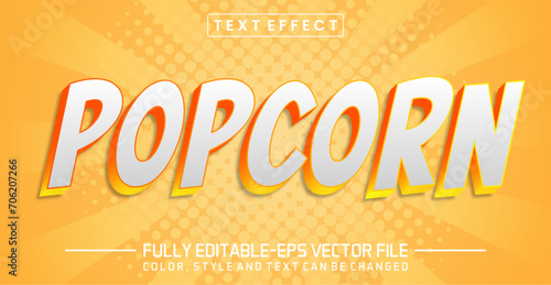 Popcorn text editable style effect