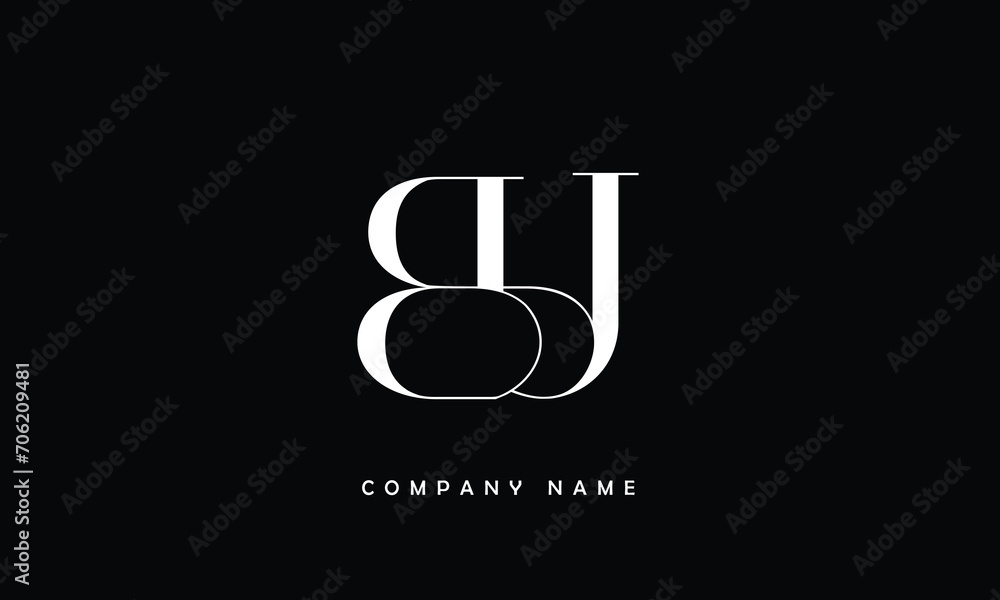 BU, UB, B, U Abstract Letters Logo Monogram BU, UB, B, U Abstract Letters Logo Monogram