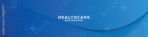 Modern abstract healthcare background linkedin banner
