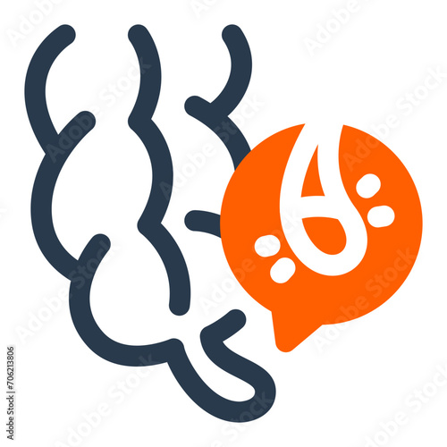 Anatomical Appendix Vector Icon Illustration