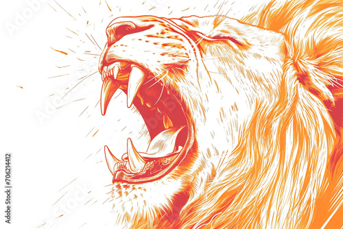 drawing a lion stroke style