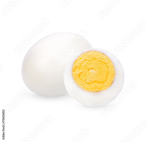 Chicken Egg ,boiled egg isolated on white bcakground
