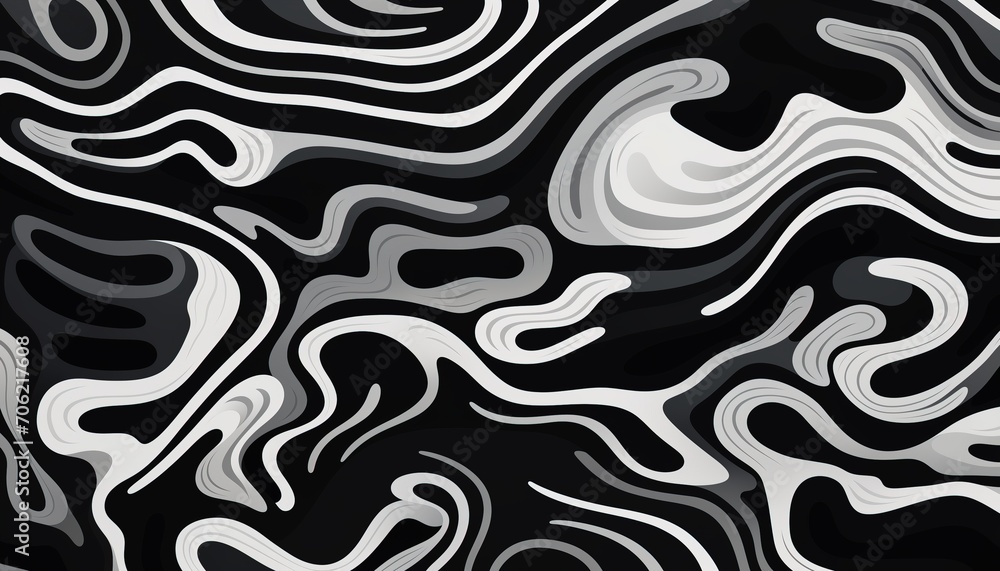 Obraz premium A wavy black texture or pattern