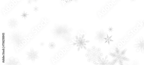Whirling Snowstorm: Astonishing 3D Illustration Depicting Descending Festive Snowflakes