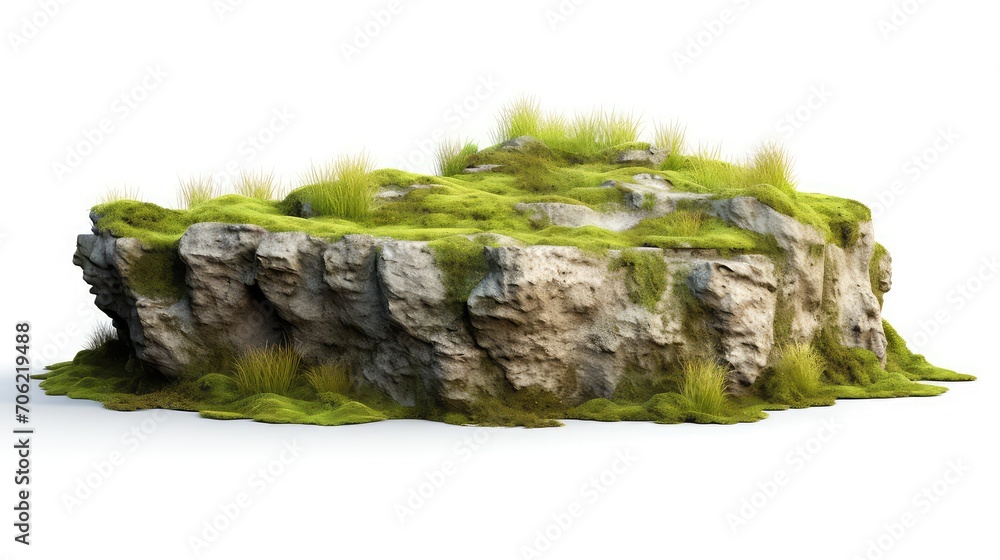 island with grass isolated on a white background island with grass isolated on a white background