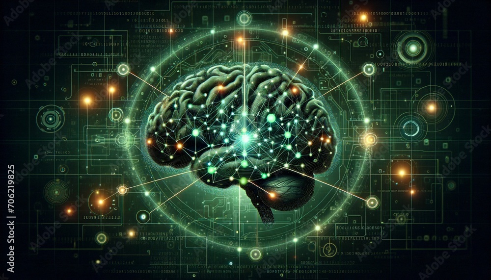 Obraz premium Artificail Intelligence 人工知能