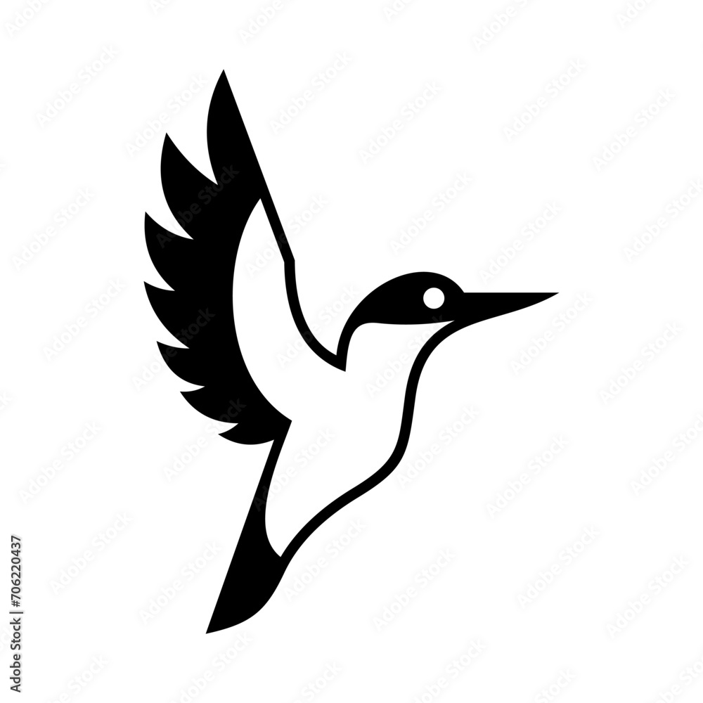 Fototapeta premium Hummingbird Vector Logo Design Template