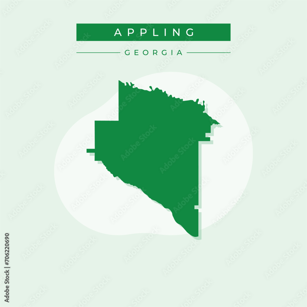 Vector illustration vector of Appling map Georgia