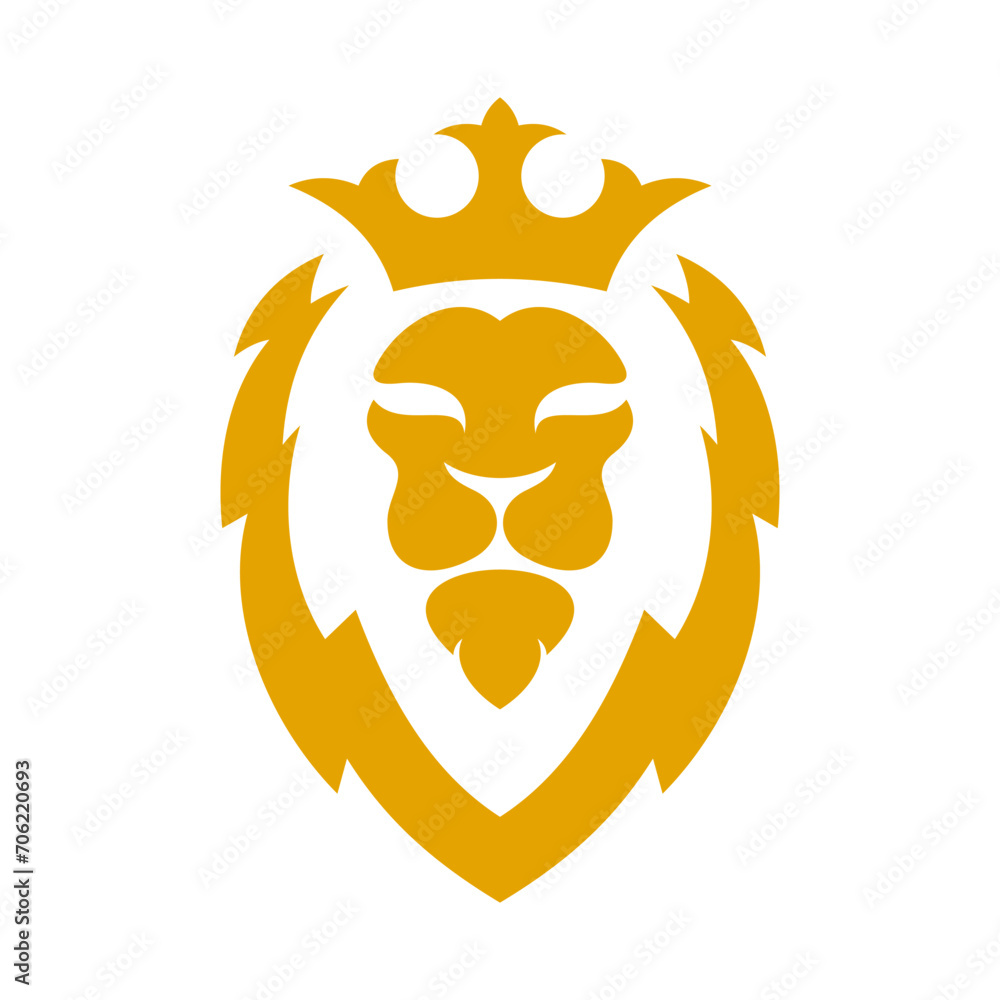 Obraz premium Lion Head Vector Logo Design Template