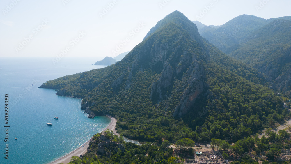 Olympos was a city in ancient Lycia. It was situated in a river valley near the coast. Its ruins are located south of the modern town Çıralı in the Kumluca district of Antalya Province.	