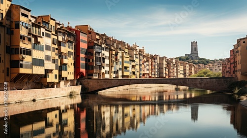 Scenic beauty: a captivating landscape of gerona in golden hour © Ashi