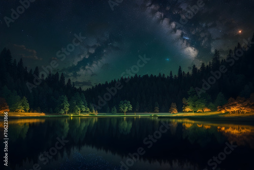 lake in the night