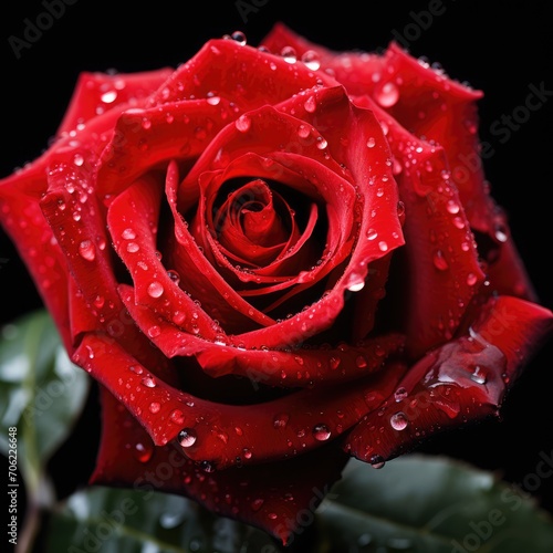 Close up photo of a rose  AI generated Image