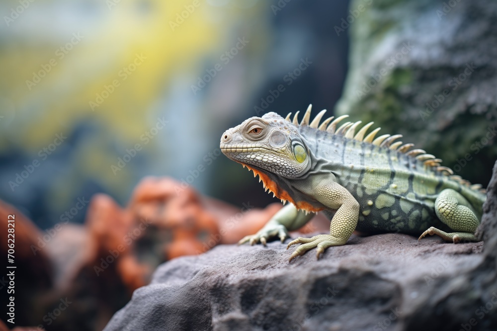 Obraz premium iguana on cool rocks