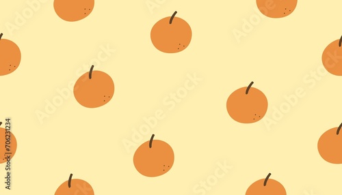 Orange seamless pattern background. Fruit background