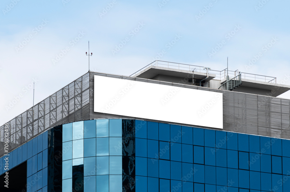 Fototapeta premium Mock up LED display billboard on building .clipping path for mockup