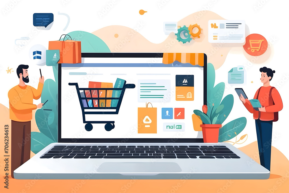 A concept of a developing e commerce in the modern world A concept of a developing e commerce in the modern world