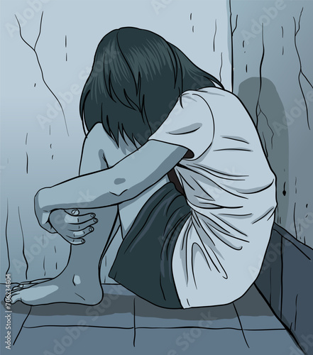 illustration of child abuse