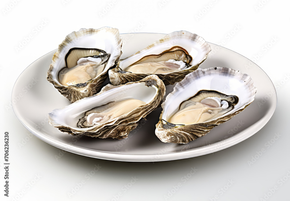 A Plate of Oysters. Generated Image. A digital rendering of a plate of oysters at a restaurant. A Plate of Oysters. Generated Image. A digital rendering of a plate of oysters at a restaurant.