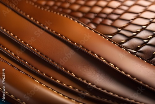 Leather texture, background image, generative AI