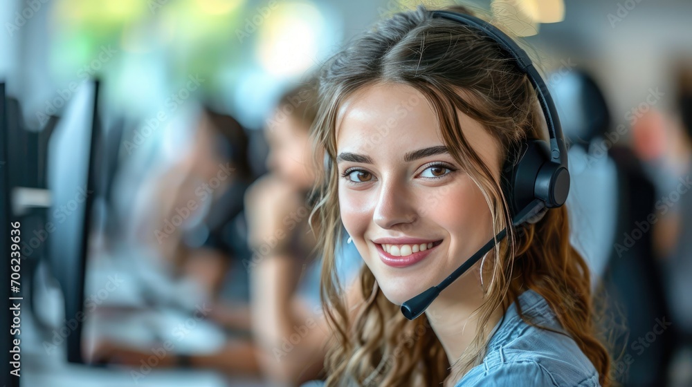 call center customer service representatives with headset taking phone calls call center customer service representatives with headset taking phone calls