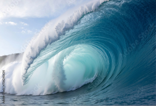 One of the worlds heaviest waves breaks in Tahiti #706240634