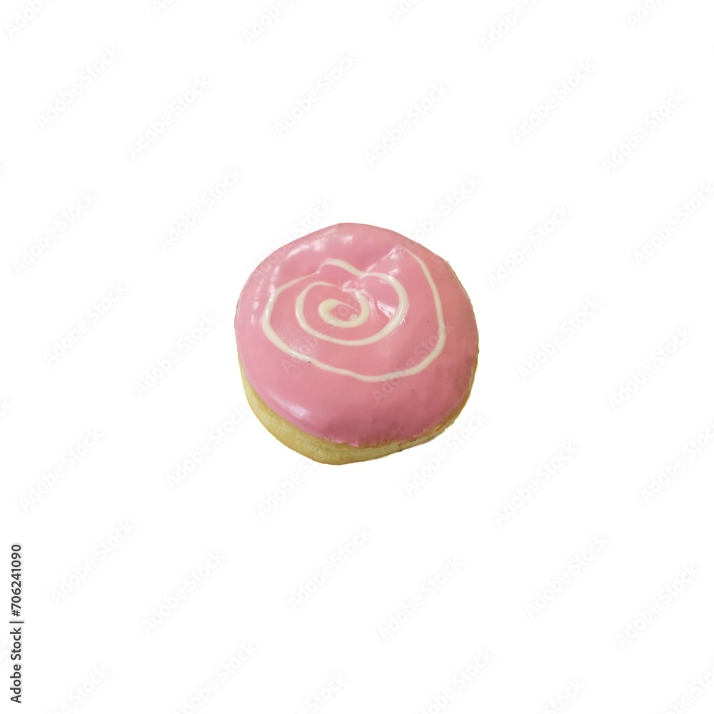 pink donut isolated on white background pink donut isolated on white background