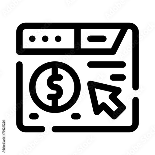 pay per click line icon