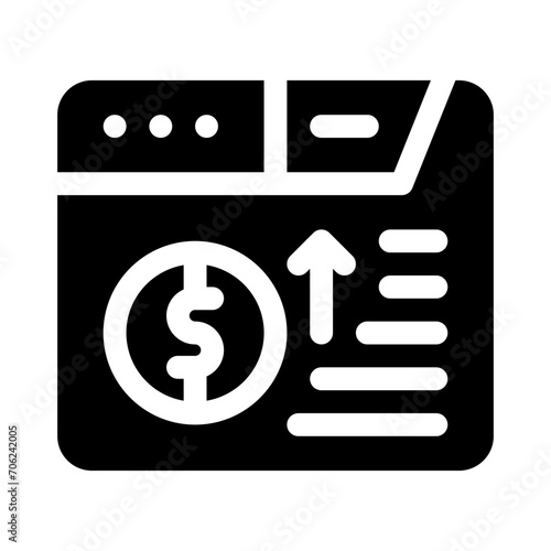 monetization glyph icon