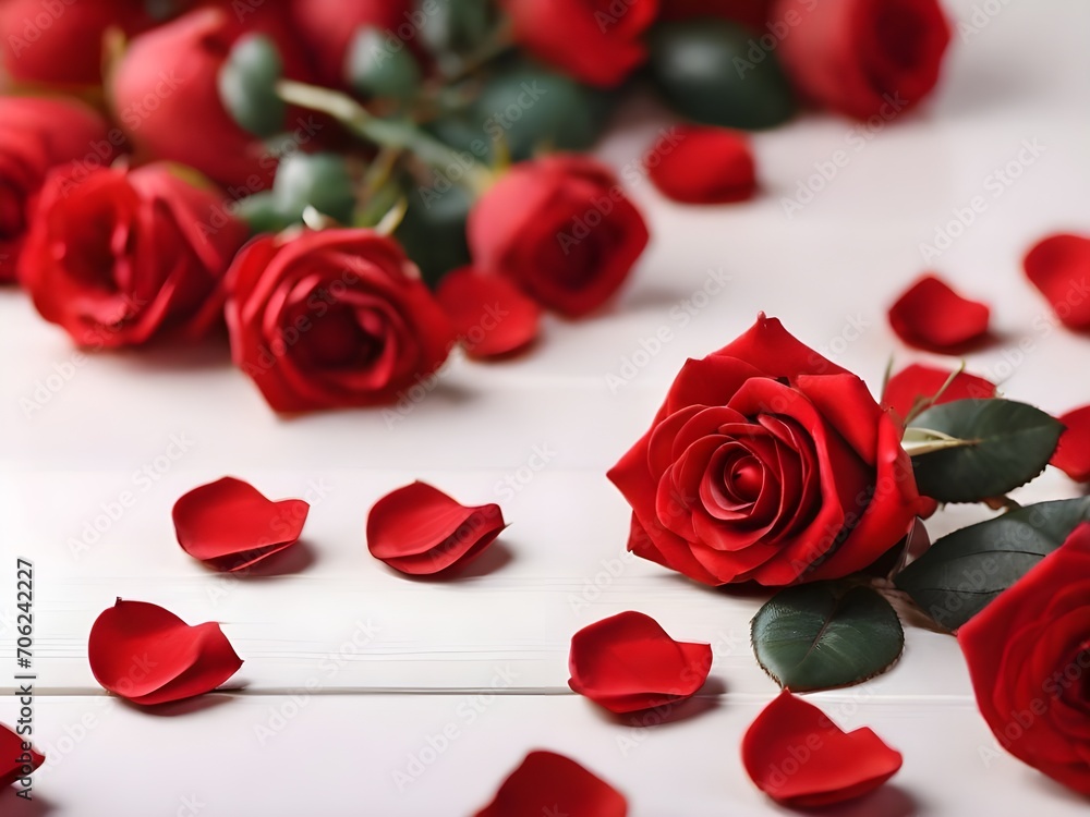 Photo beautiful red roses ornaments background with blank space. Photo beautiful red roses ornaments background with blank space.