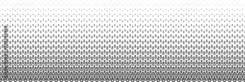 horizontal black halftone of female sign design for pattern and background.
