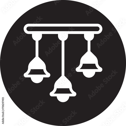 ceiling lamp glyph icon