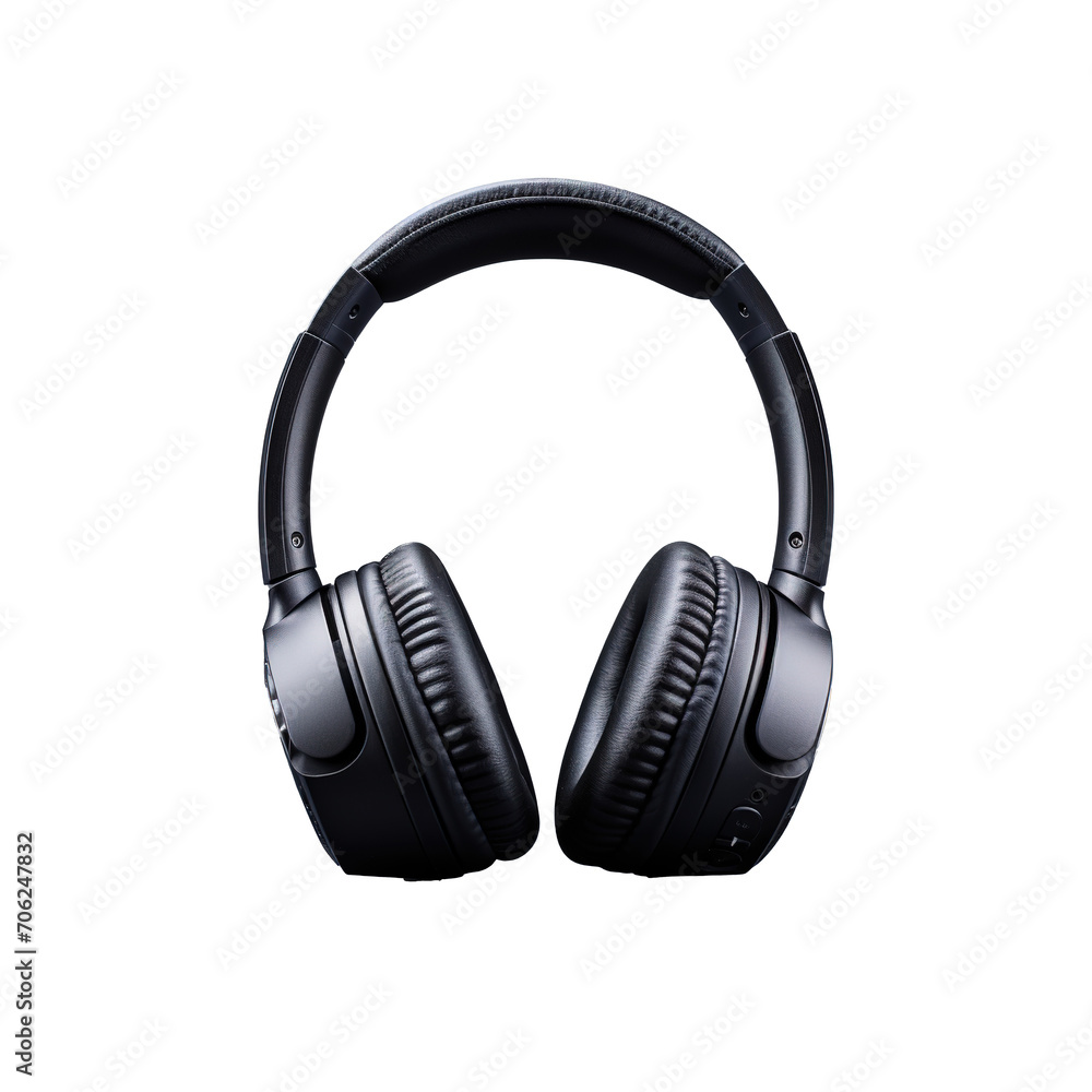 HIgh quality black wireless headphone isolated HIgh quality black wireless headphone isolated