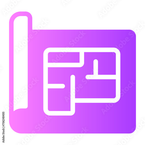blueprint gradient icon