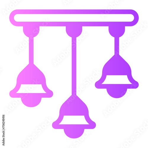 ceiling lamp gradient icon