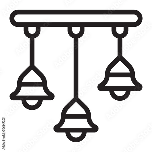 ceiling lamp line icon