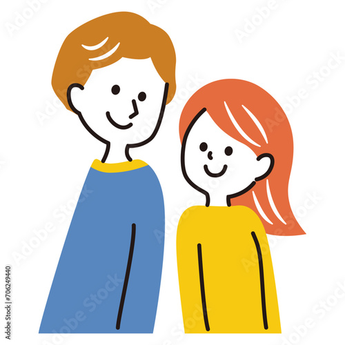 illustration of a couple in  good relationship