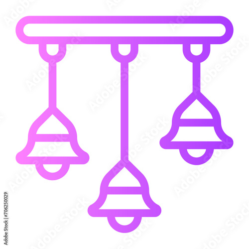 ceiling lamp gradient icon