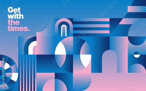 Sports background for event, tournament or invitation. Layout design template with geometric shapes. Summer Championship in Paris. Sports trend 2024.
