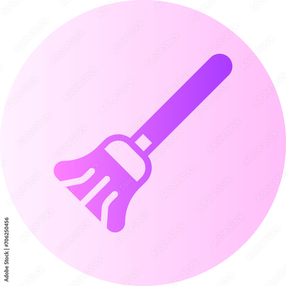 Obraz premium broom gradient icon
