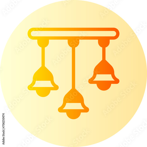 ceiling lamp gradient icon