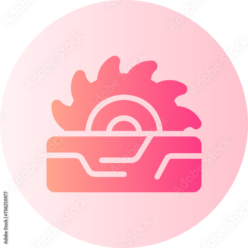 circular saw gradient icon